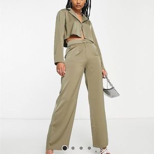 ASOS blazer + pants in satin set petite size 2